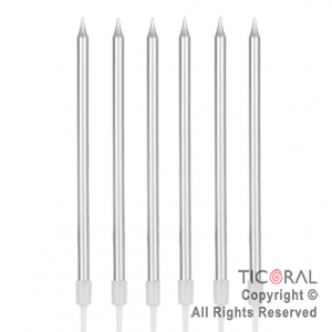 VELA METALIZADA 10,5 CM PLATA x 6